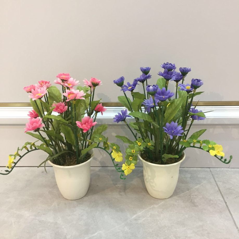 【远念花行】仿真盆景小菊花塑料杯