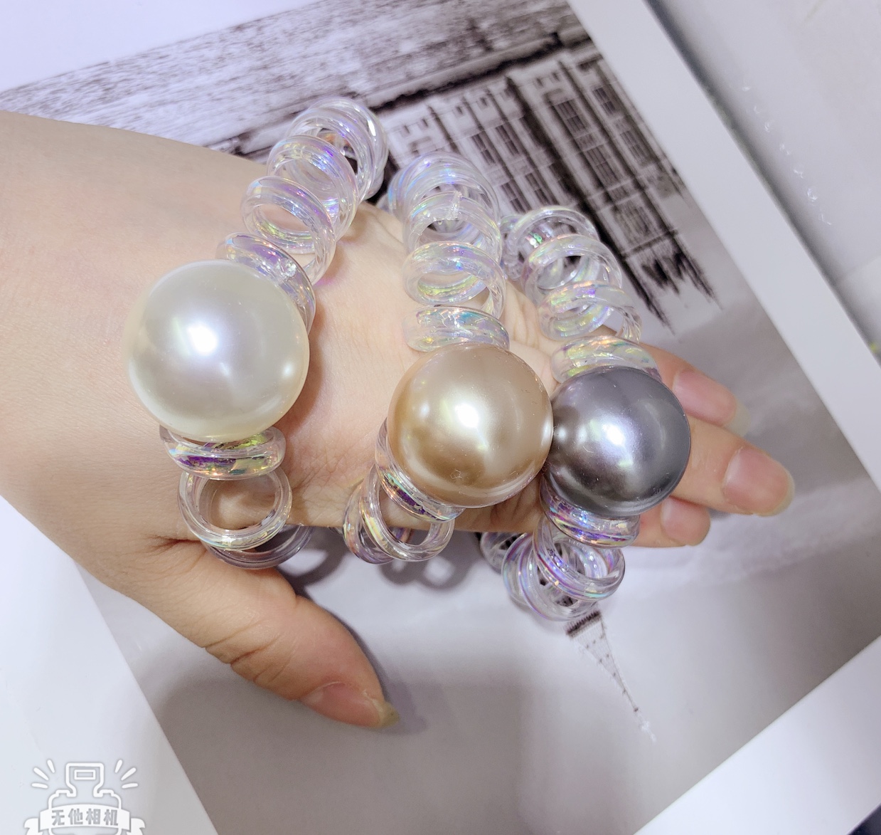 Korean version of telephone rope big pearl head rope thumbnail