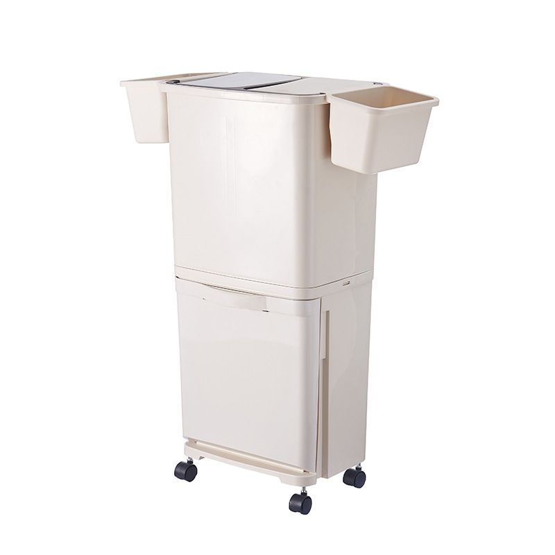 Direct sales trash can, household Japanese trash can, double-layer kitchen dry and wet separation, large cylinder with pulley, plastic Item Picture