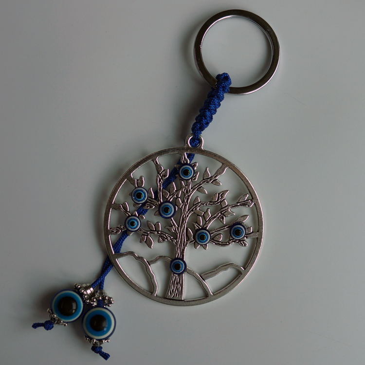 Cross-border supply: Blue Eye accessories, Evil Eye, Life Tree, Wisdom Tree keychains, factory direct sales, customizable detail image 2