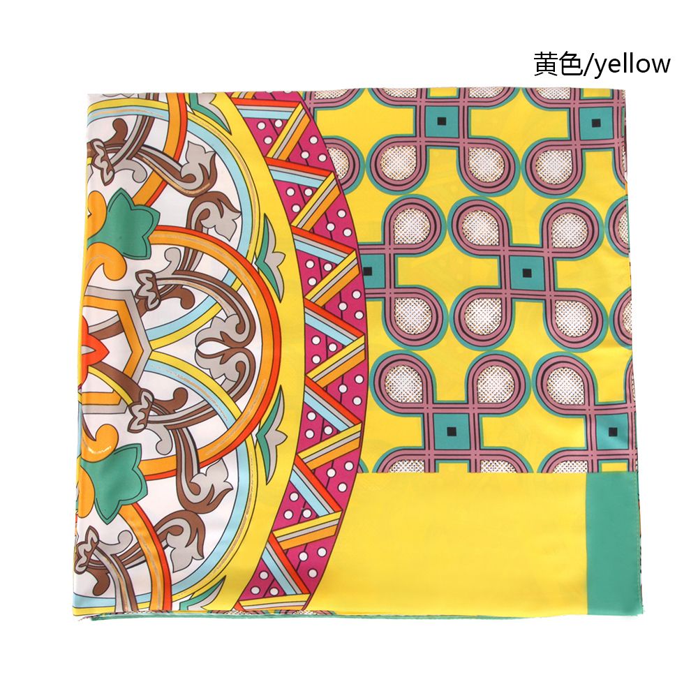 Manufacturers Cross-Border Twill Silk At First Sight Printed Ladies Large Square Scarf Multifunctional Headscarf Spot Wholesale Scarf undefined