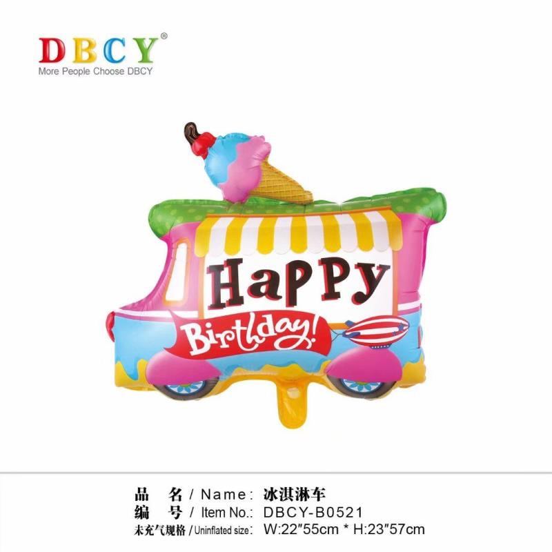Ice cream truck aluminum film ball balloon party decoration supplies wholesale manufacturers thumbnail