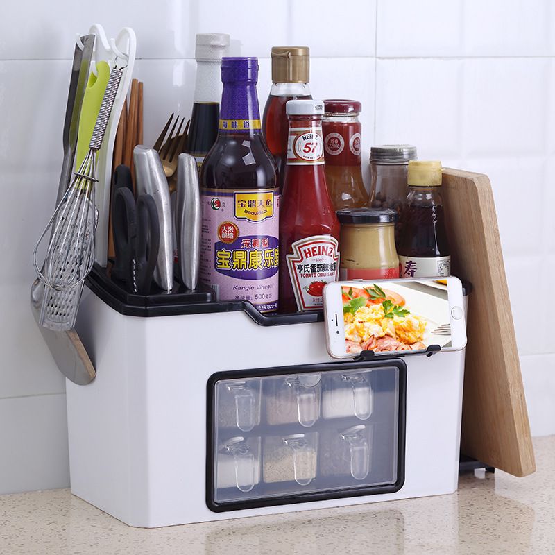 Direct sales kitchen shelves, seasoning bottles, seasoning racks, knife racks, multi-functional tools, household items, chopsticks full figure
