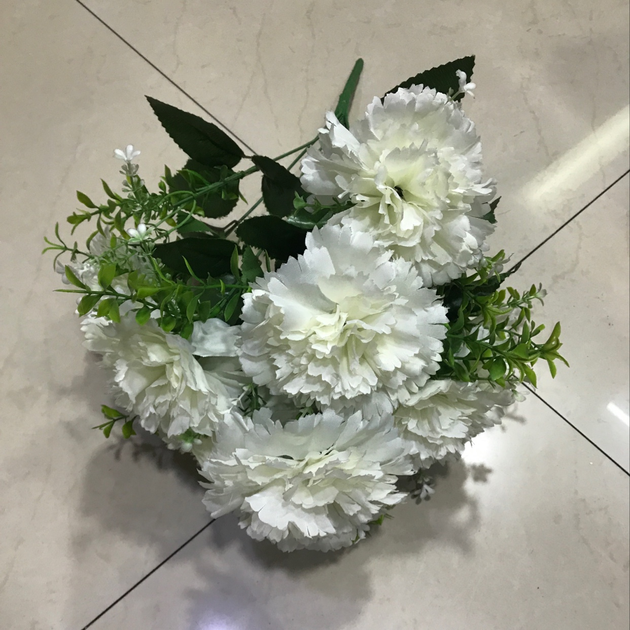 云兰厂家直销仿真植物仿真花束10头康乃馨客厅装饰干花高档插花拍照道具yl2022-37