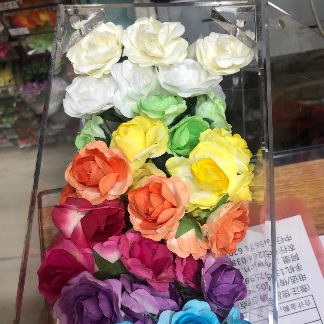 Two-tone rose paper flowers thumbnail