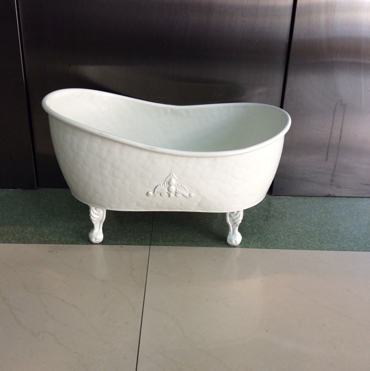 义乌好货 爆款铁艺米白色浴缸儿童宝宝摄影道具金属浴盆预售-1001/9248产品图