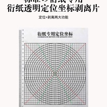 Transparent positioning coordinate, transparent strip, transparent paper tool