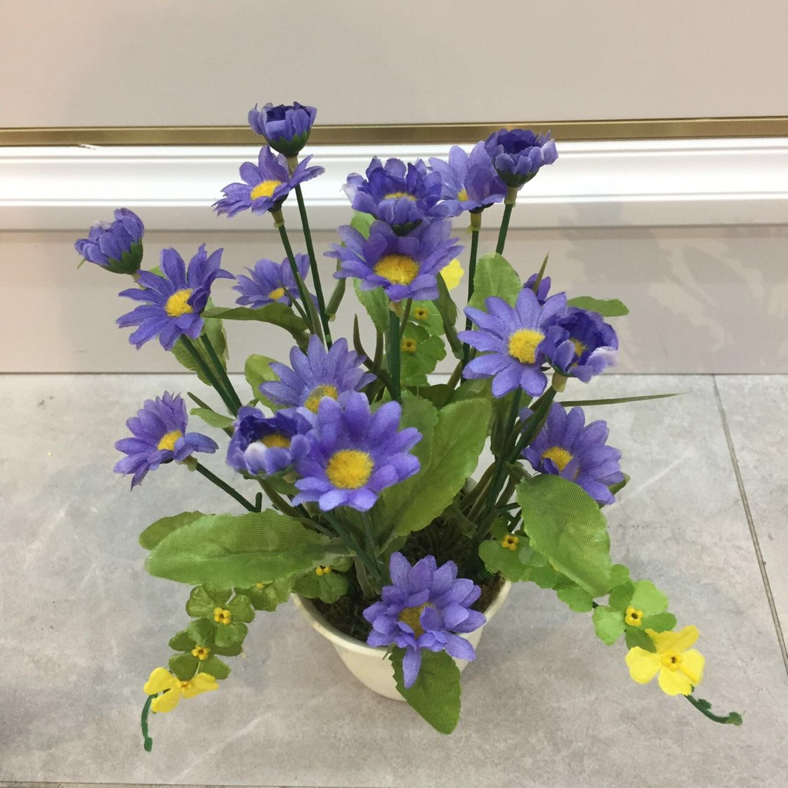【远念花行】仿真盆景小菊花塑料杯产品图