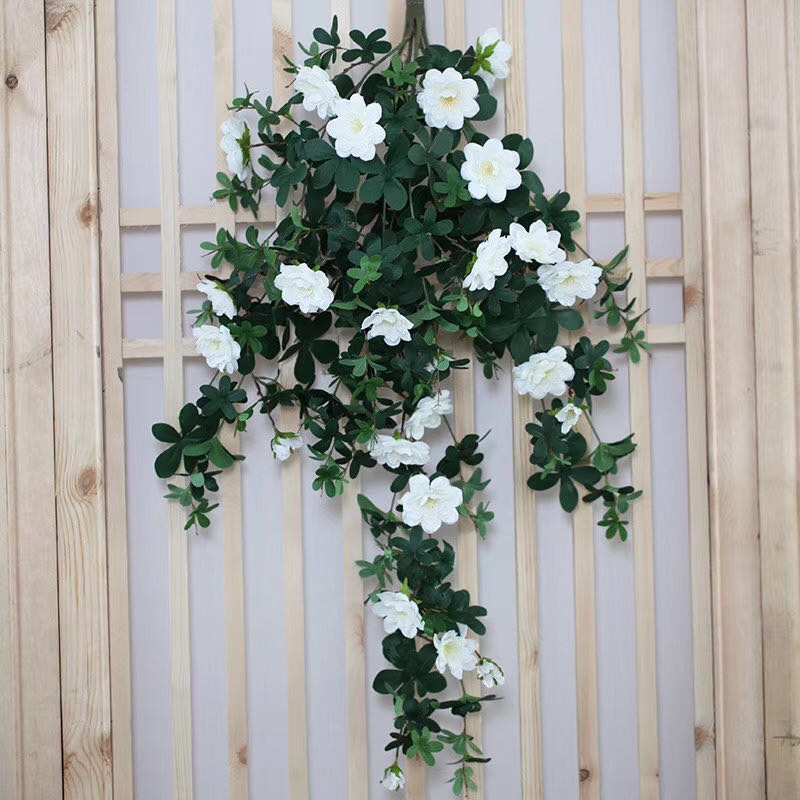 Artificial flower hanging, artificial azalea wall hanging, artificial rhododendron hanging, 90cm Application Scenario