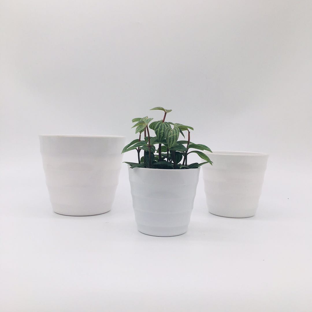 Factory direct sales of best-selling plastic flower POTS Y02, coarse-textured flower POTS, melamine flower POTS, plastic flower POTS, and imitation porcelain flower POTS Application Scenario