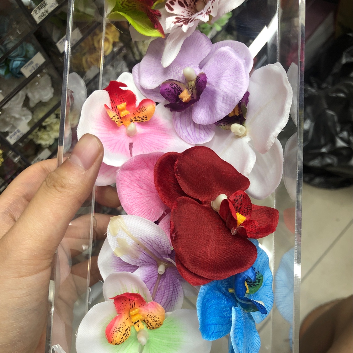 Phalaenopsis artificial flower dried flower arrangement, artificial flower art decoration, home decoration, DIY creative headwear accessories Specification image