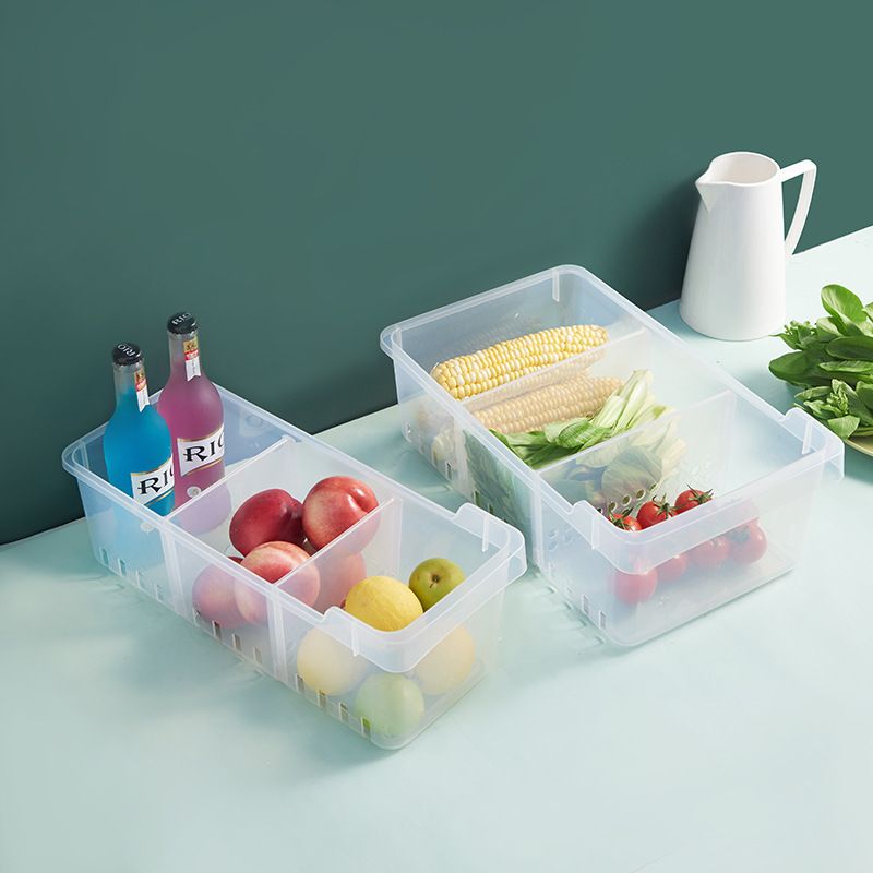 Direct-sale refrigerator food storage box, household fruit and food separation and preservation box, plastic storage box, storage wonder 3039 Specification drawing
