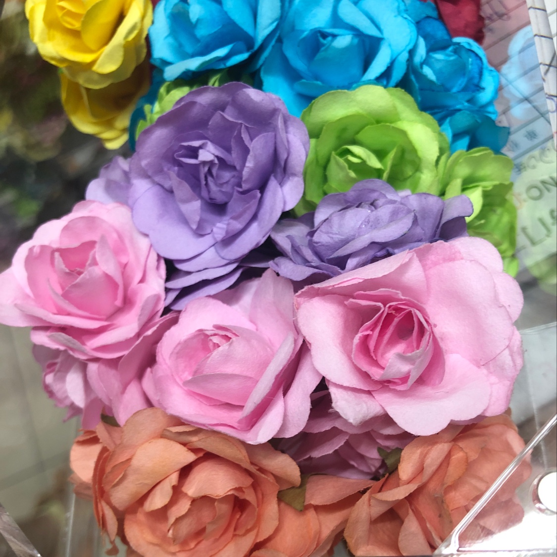 053 Single-color rose paper flowers details Picture