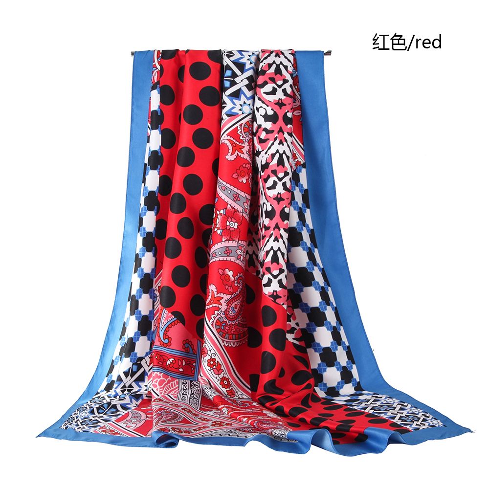 Cross-Border Twill Silk Cashew Patchwork Pattern Scarf Spring And Autumn Multi-Functional Printed Scarf Selling In Stock undefined