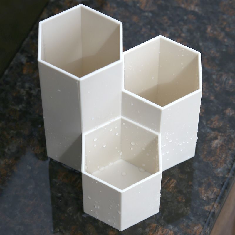 Direct sales multi-sided rhombic pen holder, dressing table storage box, multi-functional desktop pen holder, decorative makeup brush storage bucket Specification drawing