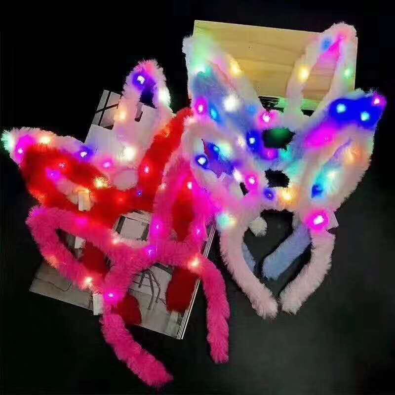 Glitter 14 Light Plush Rabbit Ears On Sale details Picture