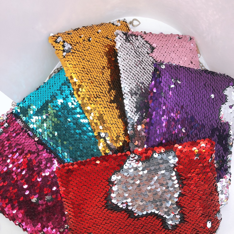 20cm long sparkly zero wallet with two sides Specification drawing