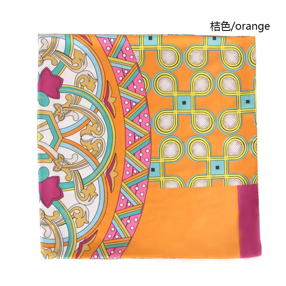 Manufacturers Cross-Border Twill Silk At First Sight Printed Ladies Large Square Scarf Multifunctional Headscarf Spot Wholesale Scarf undefined