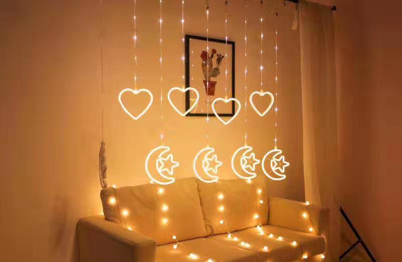 Hang a flexible light strip with a five-pointed star details Picture