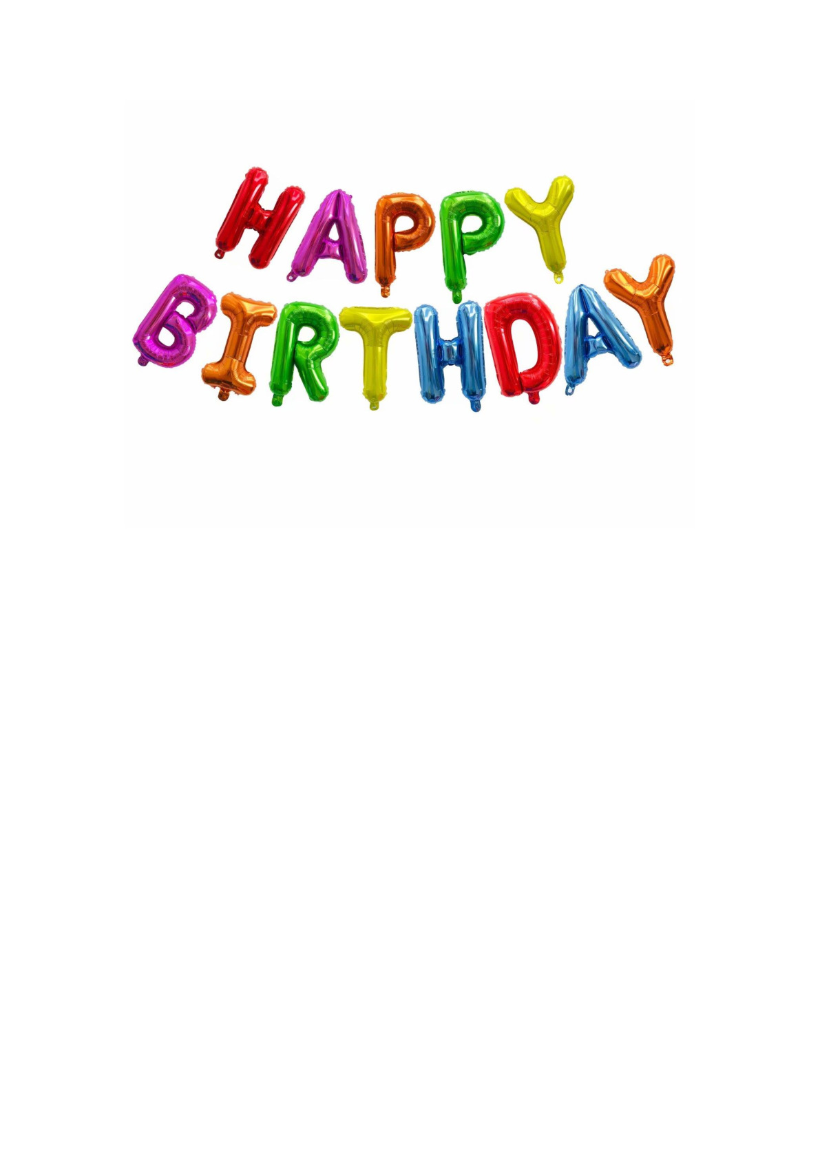 16-inch aluminum film aluminum foil letter balloon colorful English birthday set meal Birthday party decoration 1 pic 1