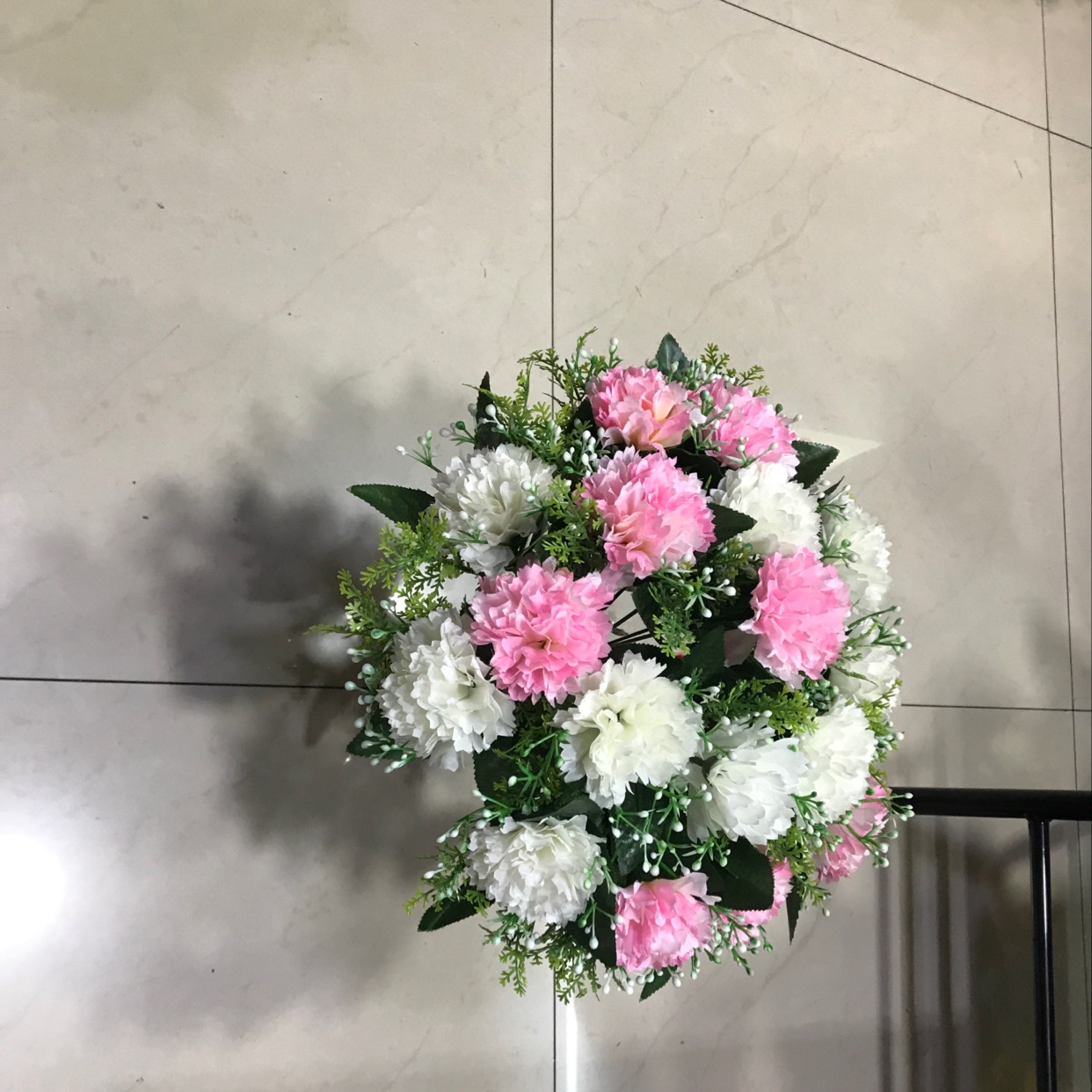 云兰厂家直销仿真植物仿真花束18头康乃馨客厅装饰干花高档插花拍照道具yl2022-43