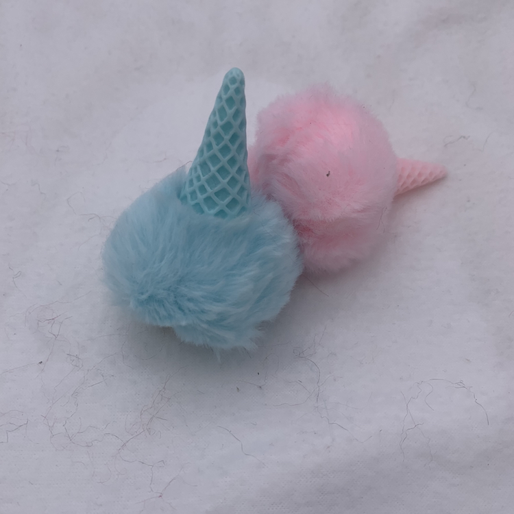 厂家直销 独角兽毛绒钥匙扣 毛球公仔包包挂件毛绒汽车 冰淇淋详情图4