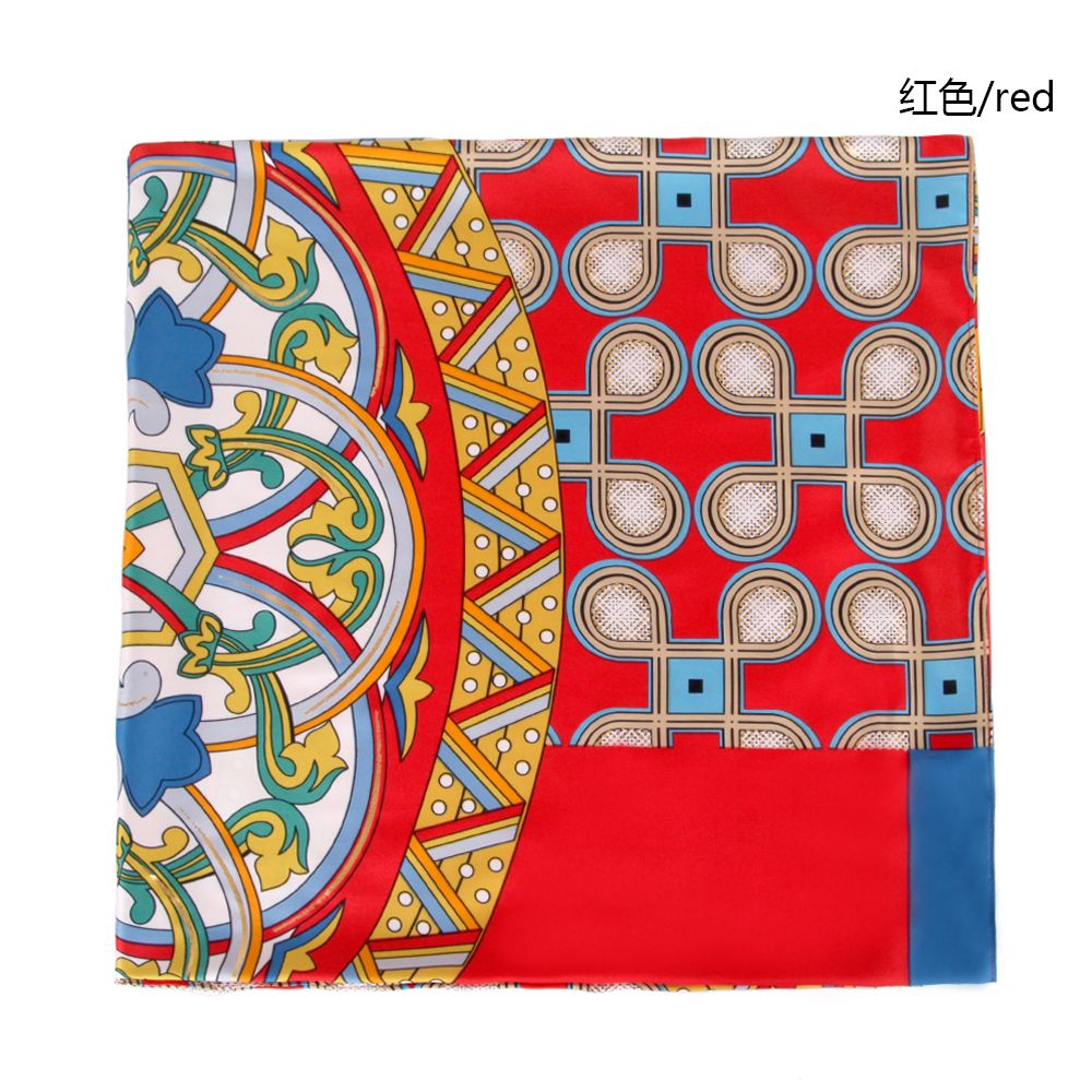 Manufacturers Cross-Border Twill Silk At First Sight Printed Ladies Large Square Scarf Multifunctional Headscarf Spot Wholesale Scarf undefined