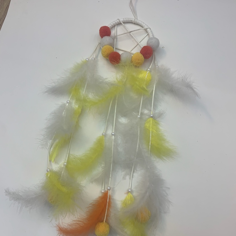 Fluffy ball dream catcher