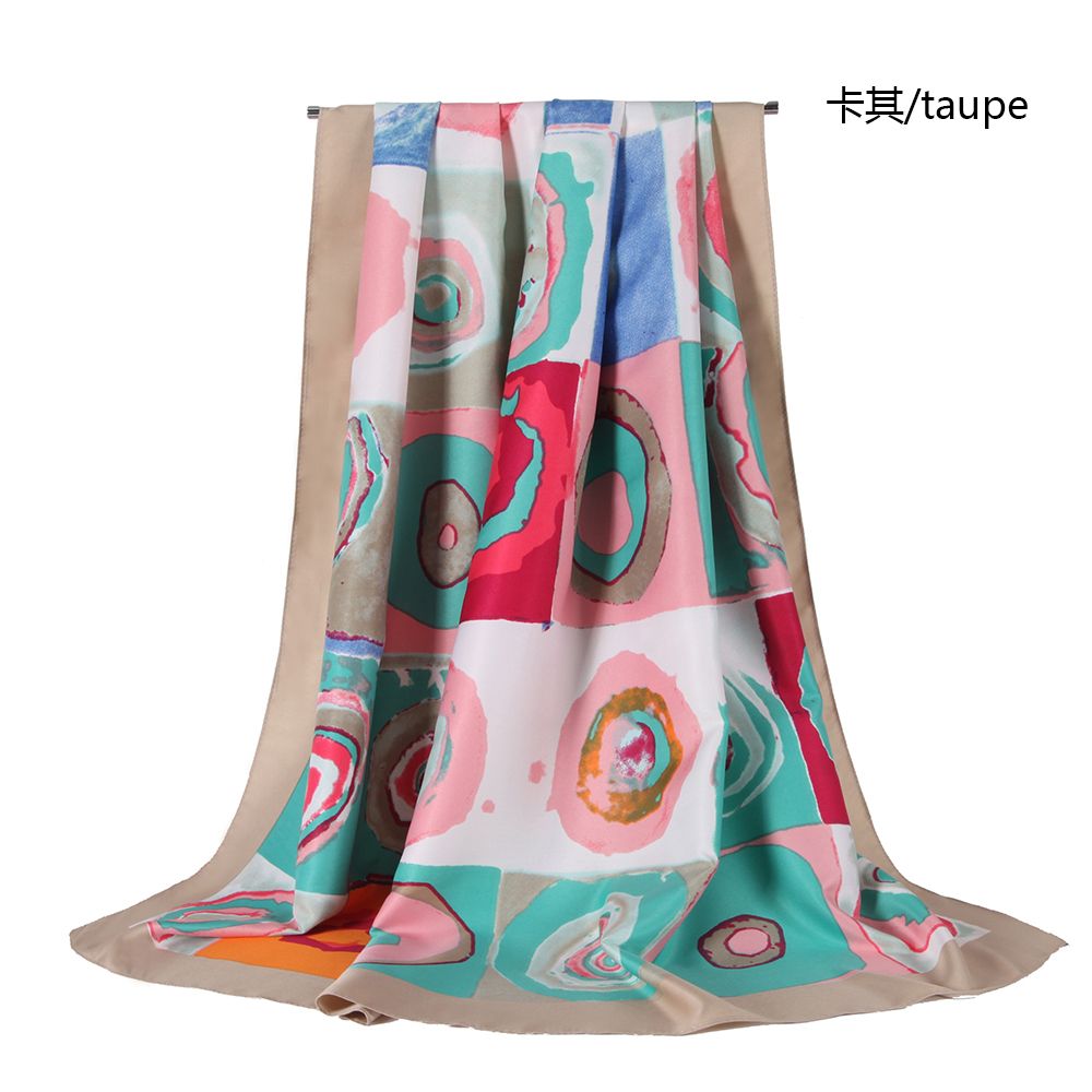 New Twill Silk Polyester Material Digital Circle European And American Style Scarf Yiwu Manufacturers Scarf In Stock undefined
