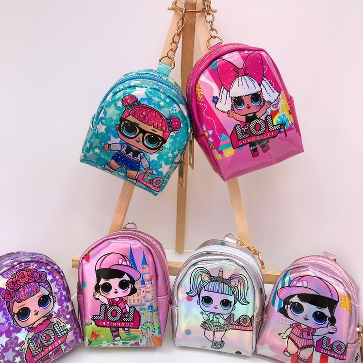 Cartoon Unicorn surprise doll laser bag zero purse keychain pendant thumbnail
