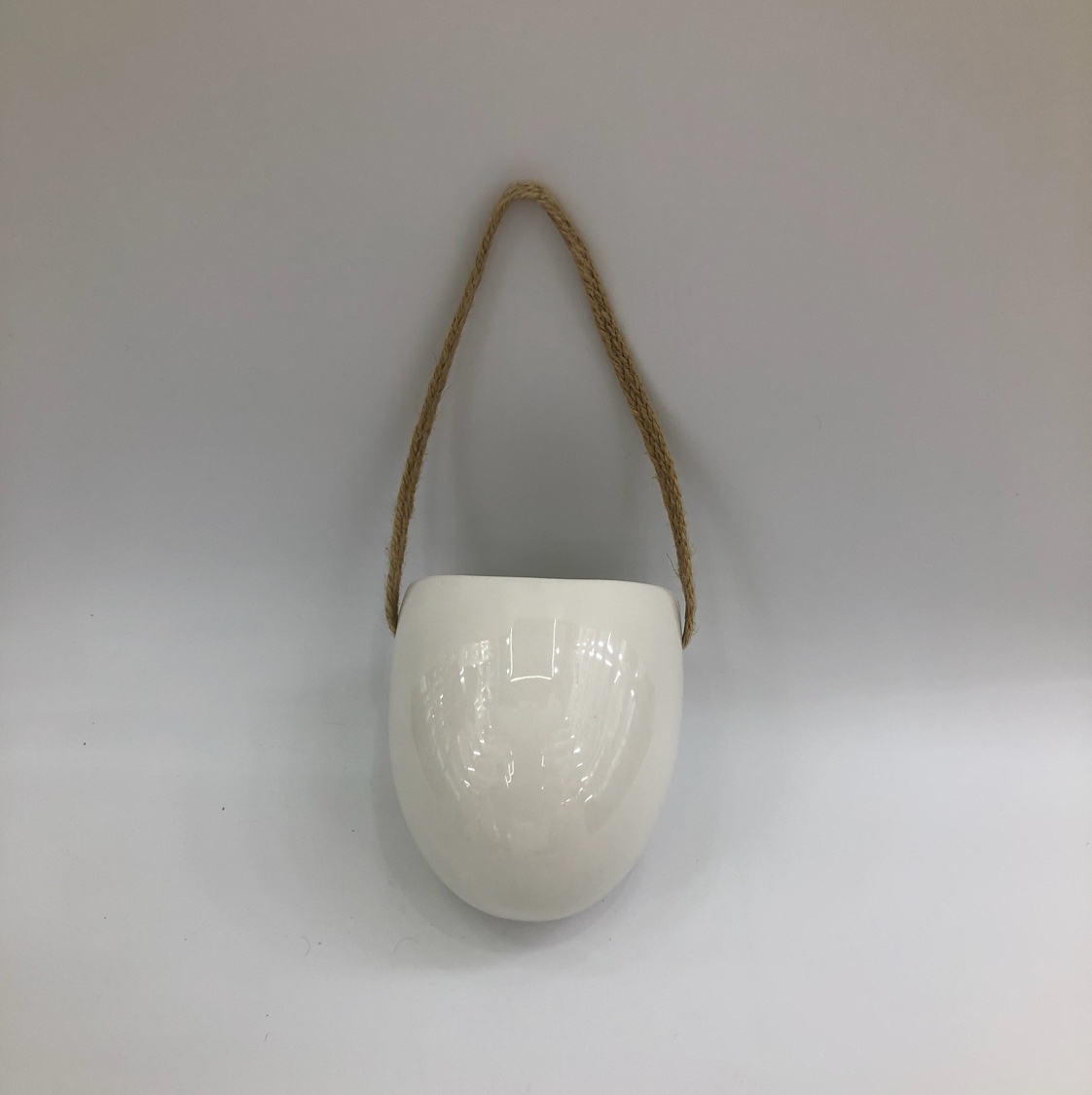 Wall hanging flowerpot half wall ceramic creative lazy people hydroponics green plant-free drilling balcony wall hanging orchid flower device thumbnail