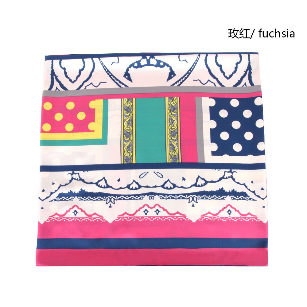 Manufacturers Supply Twill Silk Four Pieces Of Polka Dot Women's Scarf European And American Style Spring And Autumn Printed Scarf In Stock undefined