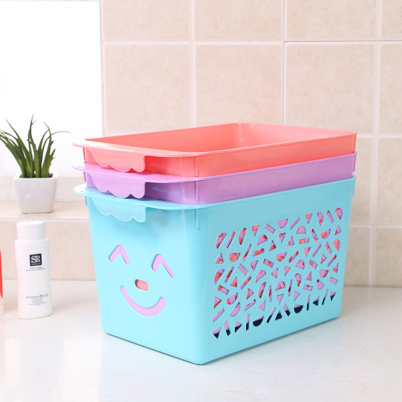 Direct sales kitchen storage baskets, cosmetics storage boxes, shelves, plastic sundries, small bath frames, Lanzi dormitory storage baskets, large size 3503-A Specification drawing