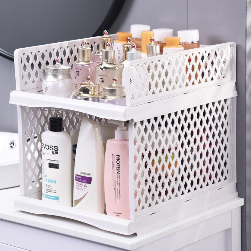 Tall large-sized plastic layered partition drawer wardrobe, storage rack, 42.5*33*25CM Specification drawing