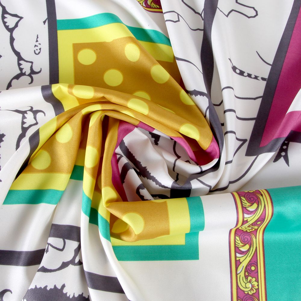 Manufacturers Supply Twill Silk Four Pieces Of Polka Dot Women's Scarf European And American Style Spring And Autumn Printed Scarf In Stock Item Picture