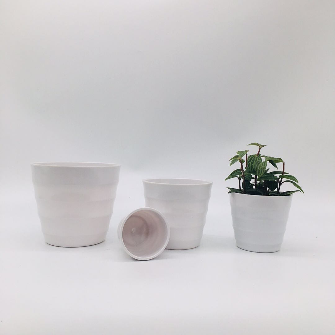 Factory direct sales of best-selling plastic flower POTS Y02, coarse-textured flower POTS, melamine flower POTS, plastic flower POTS, and imitation porcelain flower POTS Item Picture
