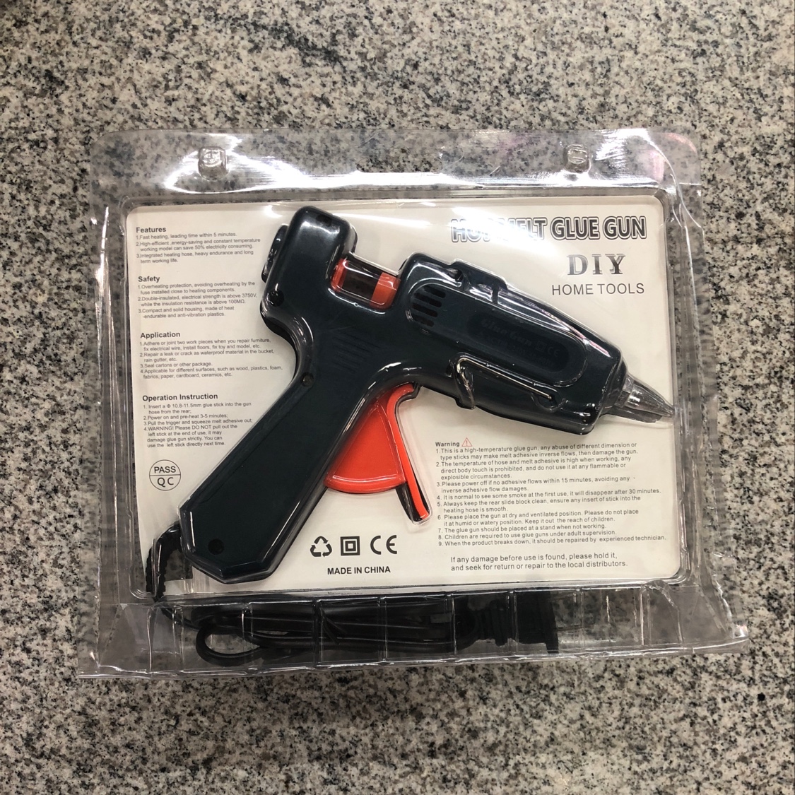 3K-608 60W dark green large glue gun with switch, DIY tool glue gun Specification image