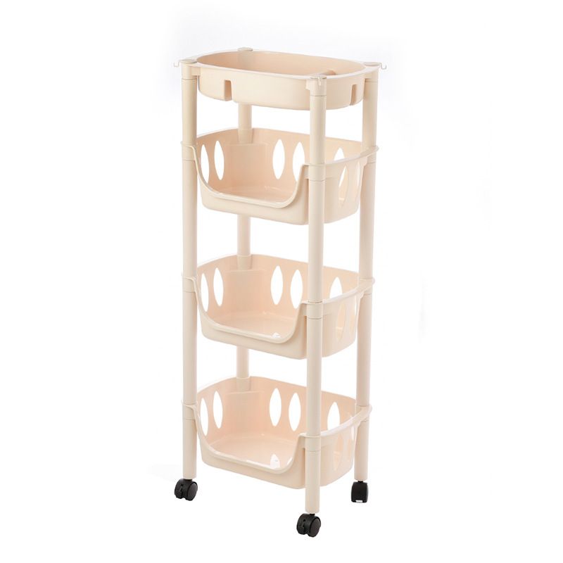 Four-layer storage rack, four-layer miscellaneous rack, direct sales kitchen storage rack, floor-standing multi-layer fruit and vegetable rack, condiment supplies, vegetable basket, and basket storage wonder Item Picture