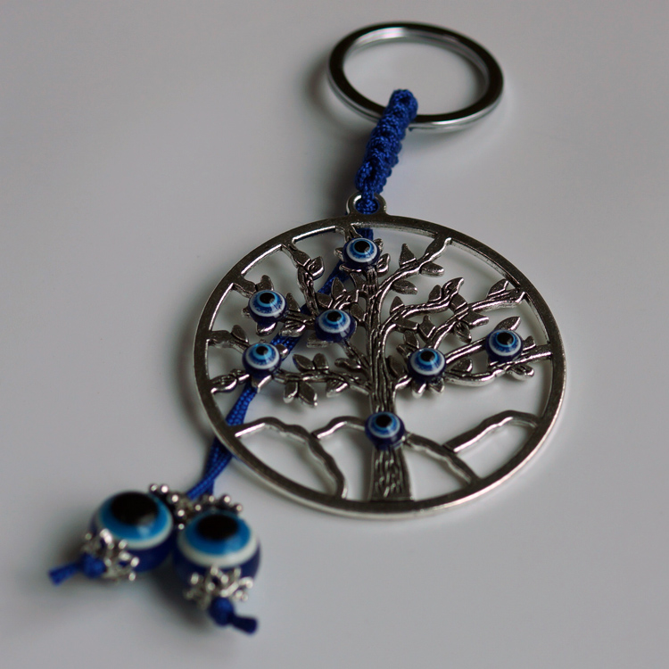 Cross-border supply: Blue Eye accessories, Evil Eye, Life Tree, Wisdom Tree keychains, factory direct sales, customizable detail image 3