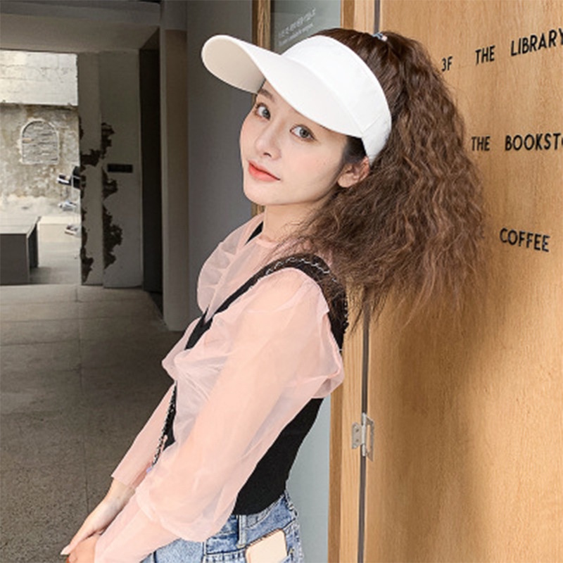 马尾帽子假发玉米粒图