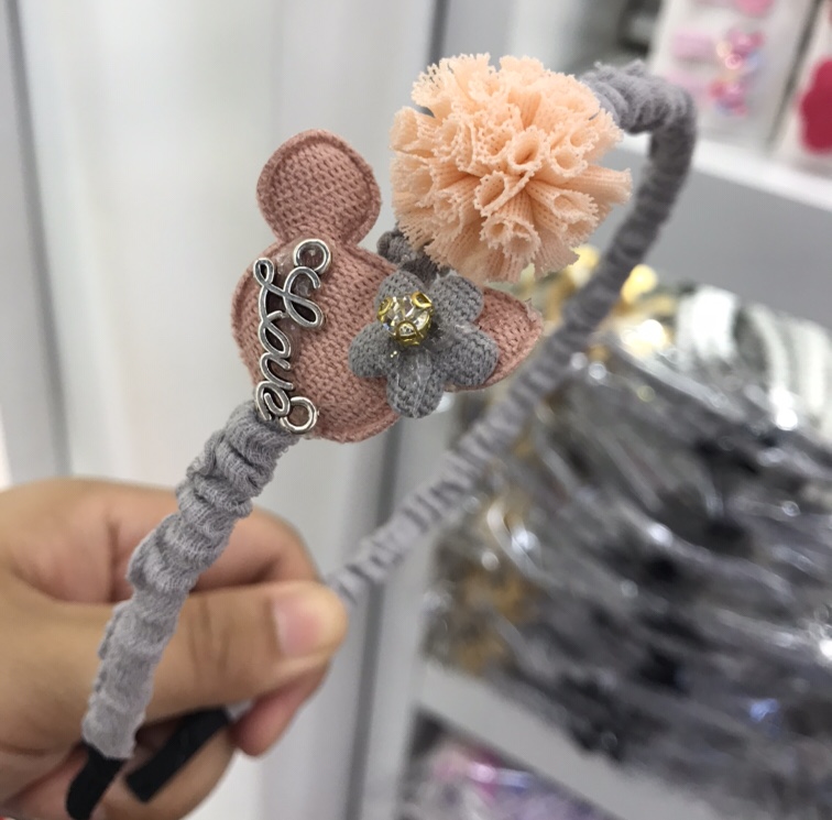 Korean version of children's cloth headband small Mickey head thumbnail