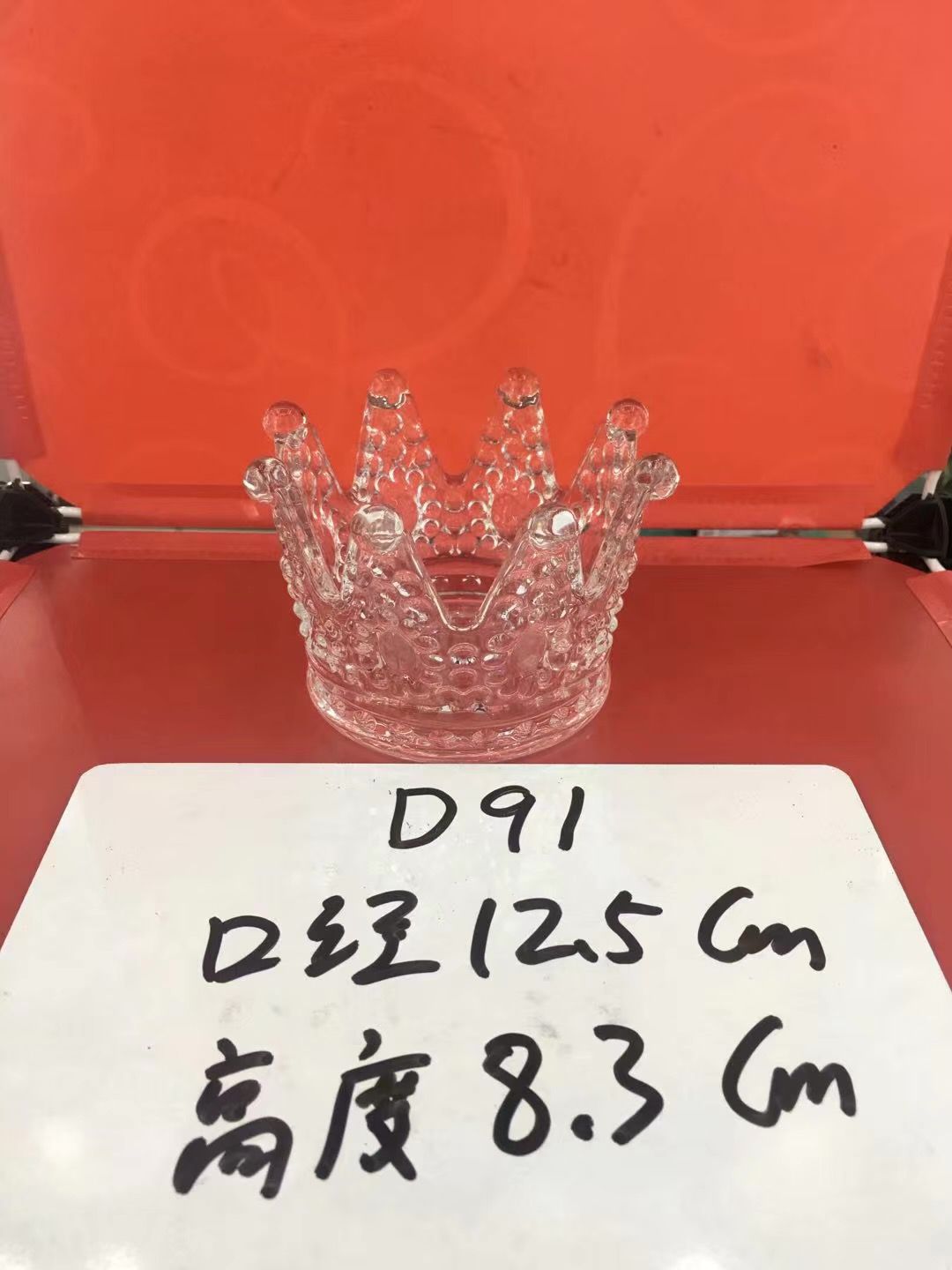 Large  crown glass candlestick thumbnail