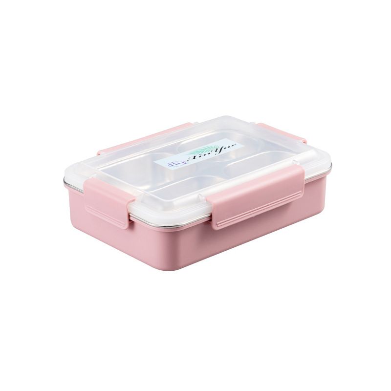 Direct-sale 304 stainless steel lunch boxes, insulated student and adult fast food plates, sealed portable food storage boxes for office workers Item Picture