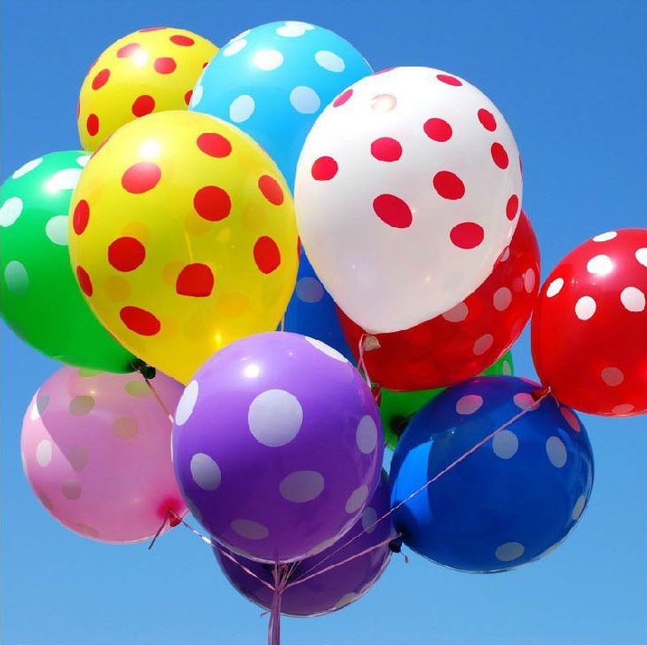 12 "thick wave dot latex balloon opening wedding wedding birthday party decoration dot float air ball thumbnail