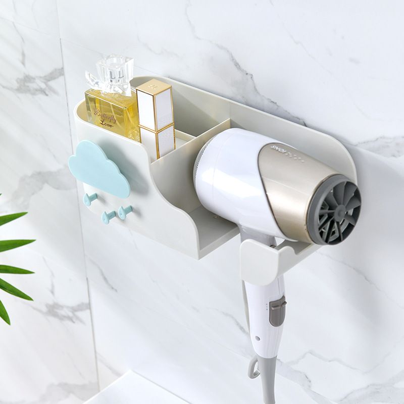Direct sales hair dryer stand, wall-mounted, no need for drilling, multi-functional space aluminum hair dryer stand for bathroom, bathroom air duct stand Application Scenario