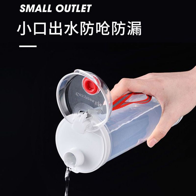 Direct-sale sports plastic water cup 580Ml portable anti-drop cup, fitness cup for male and female students at hand details Picture