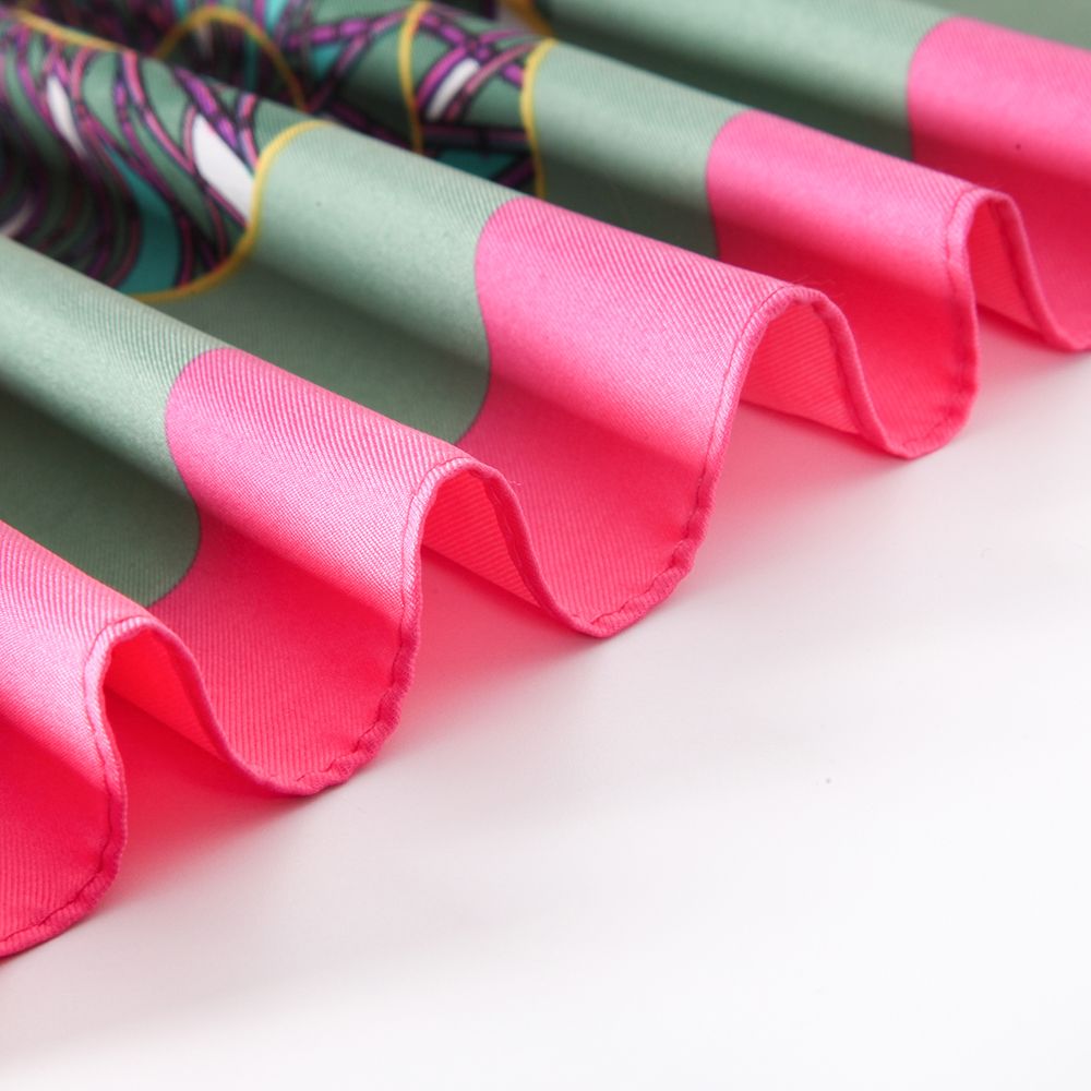 Manufacturers Direct Twill Silk Colorful Snail Pattern Scarf For Women Feel Like Silk undefined