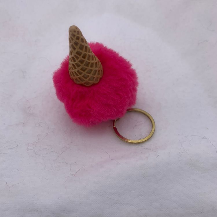 独角兽/钥匙扣/毛绒挂件白底实物图