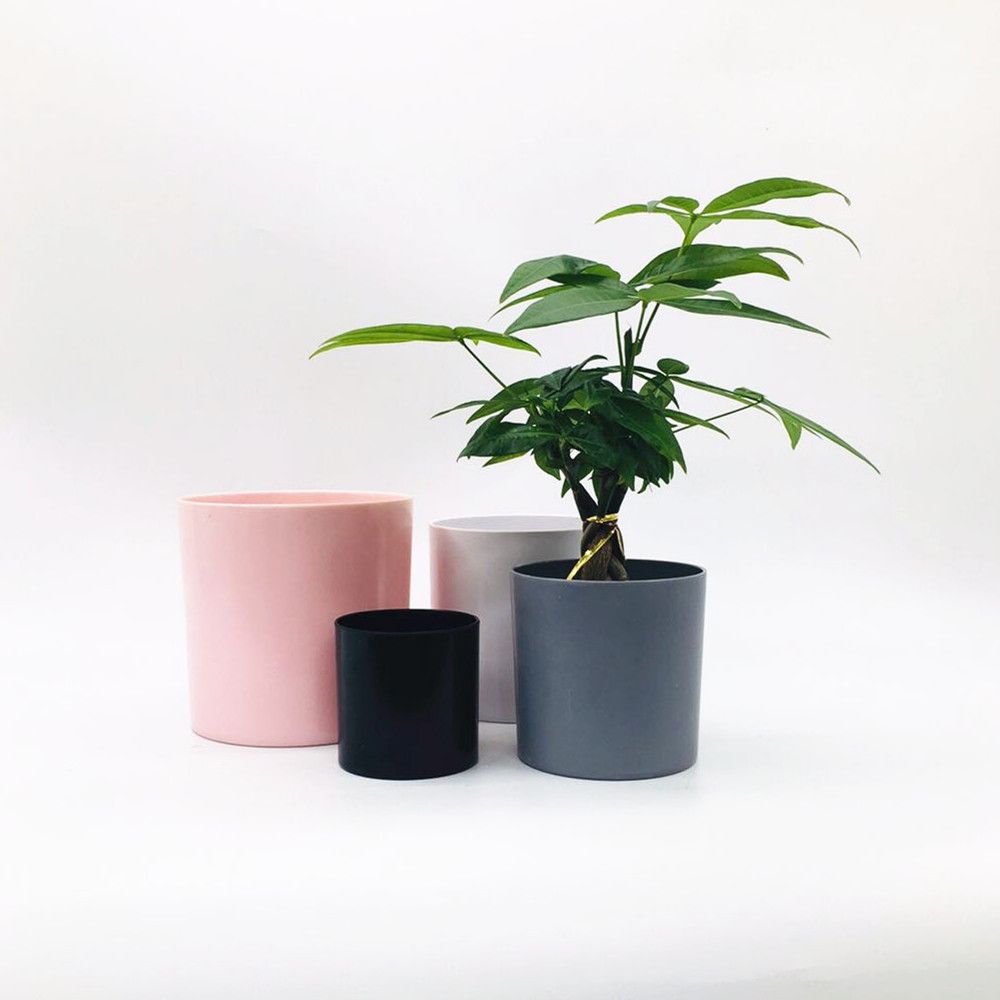 Factory direct sales of plastic flower POTS Y1809 cylindrical melamine flower POTS, plastic flower POTS imitating ceramic flower POTS Item Picture