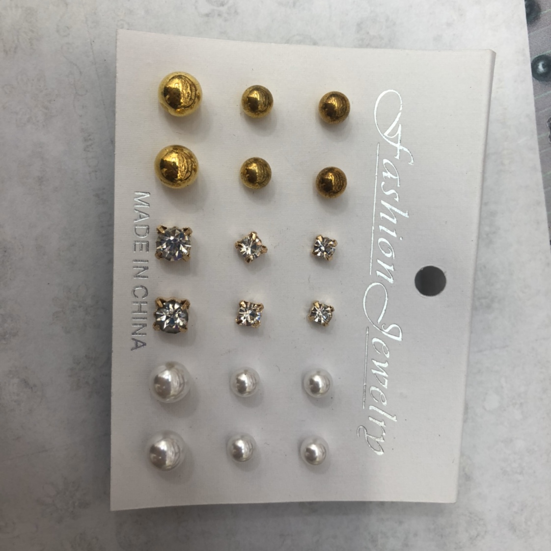 Mini mix stud earrings thumbnail